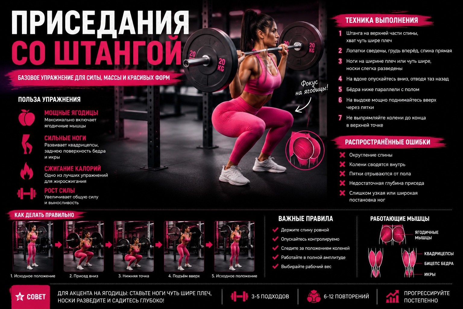 Приседания со штангой
