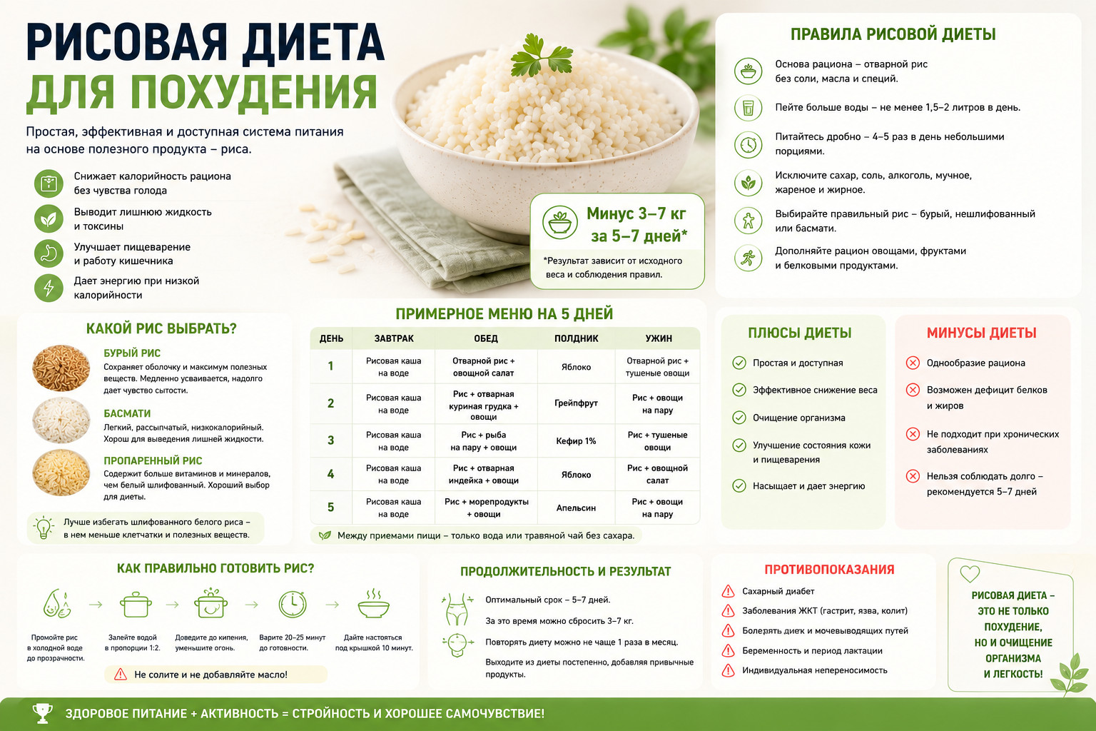 Рисовая диета для похудения

