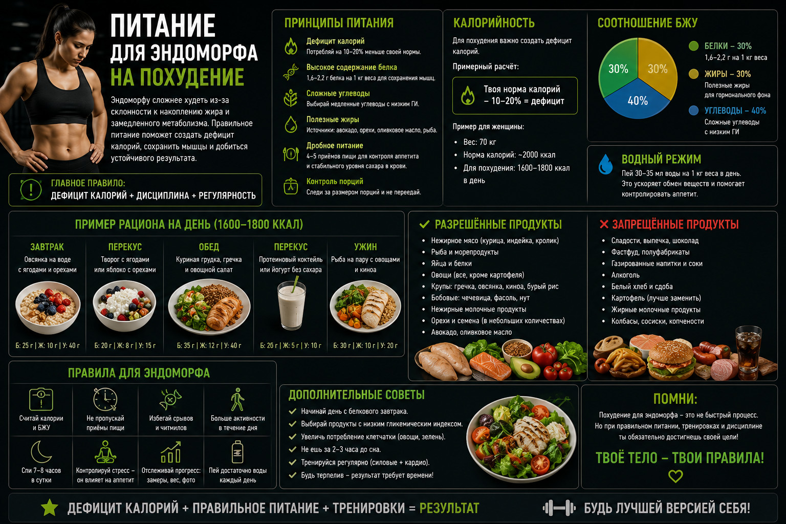 Питание для эндоморфа на похудение

