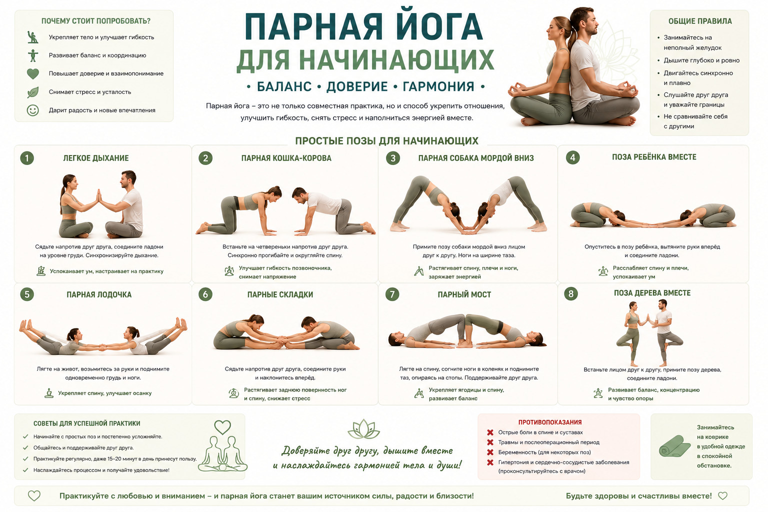 Парная йога для начинающих