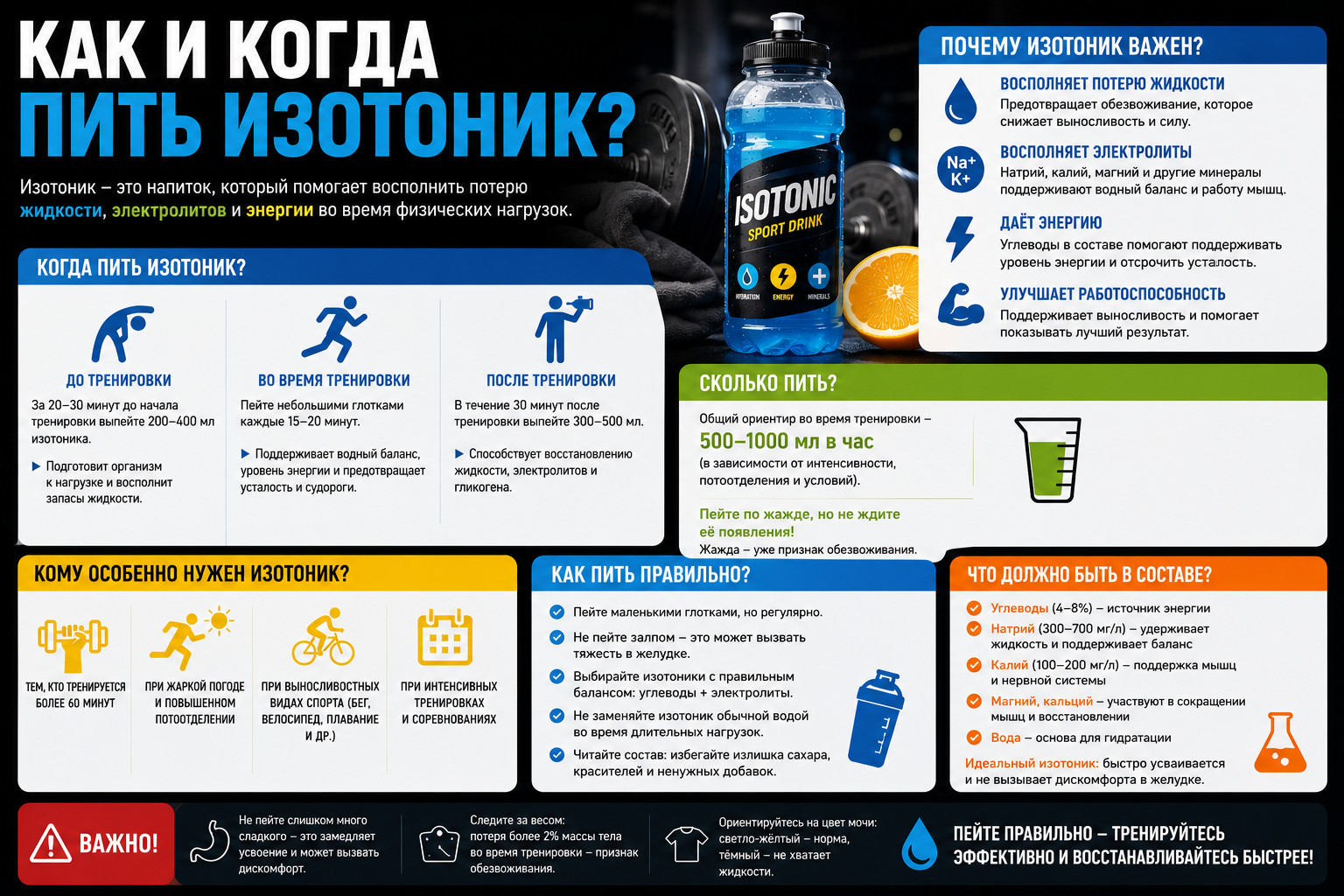 Как правильно пить изотоник?