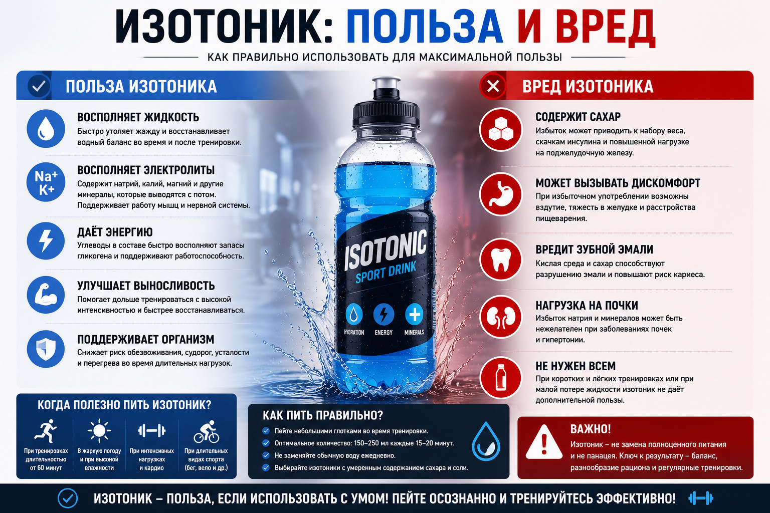 Польза и вред изотоника
