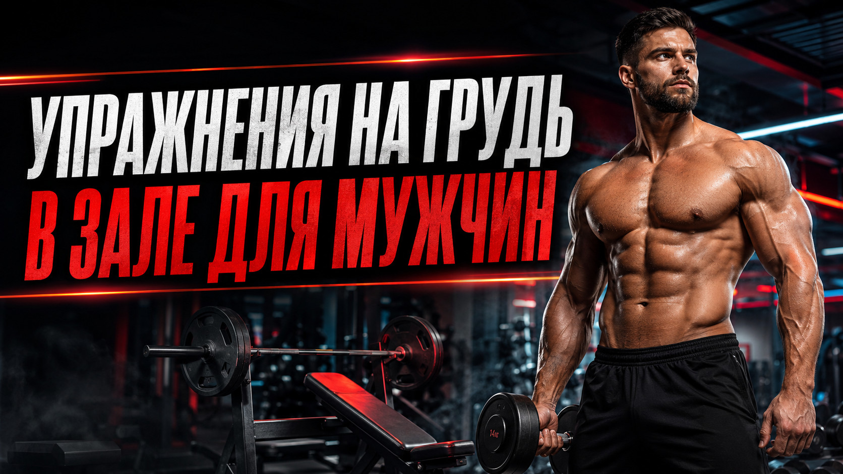 Тренировка на грудные мышцы в зале