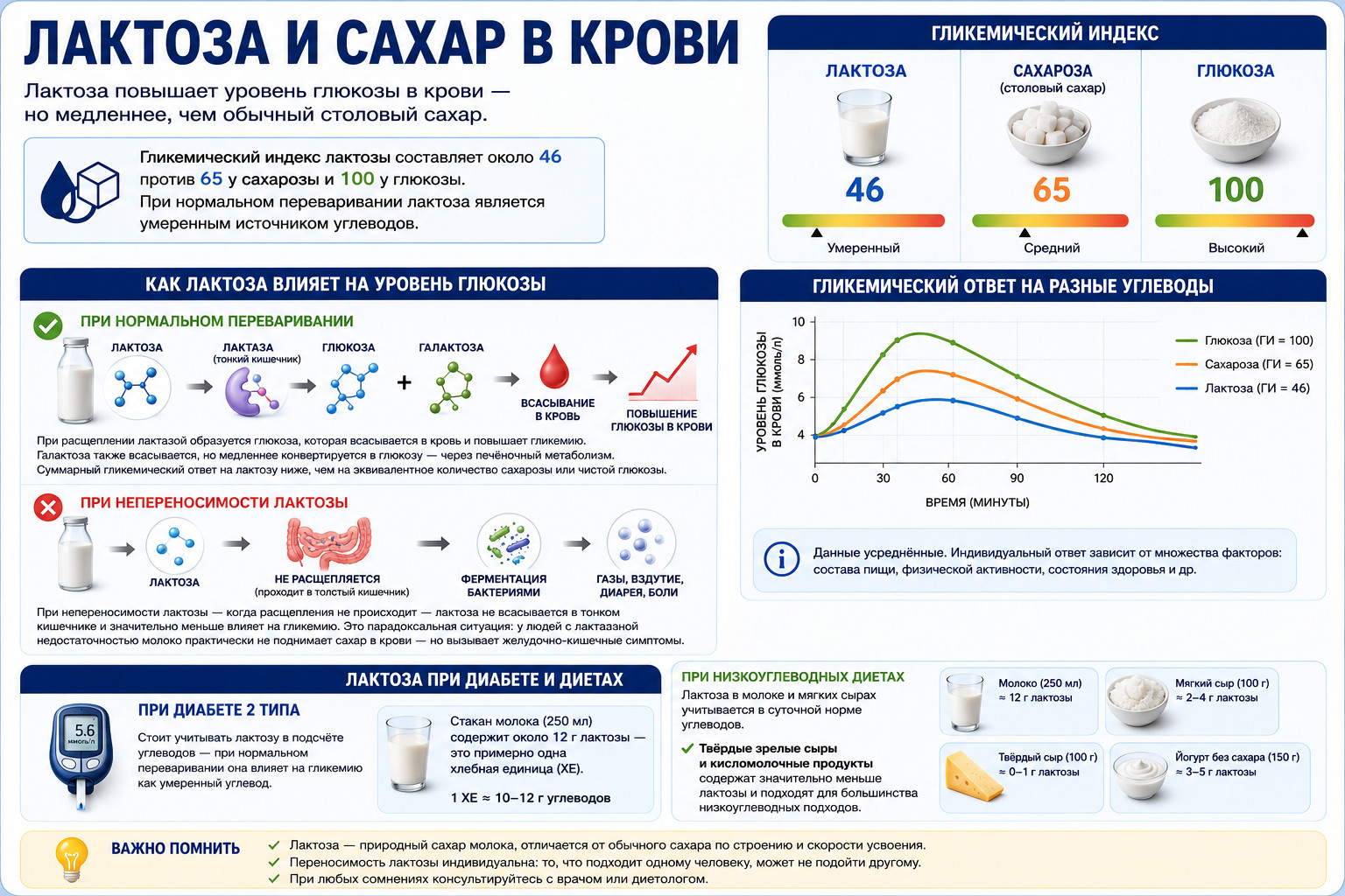 Лактоза и сахар в крови